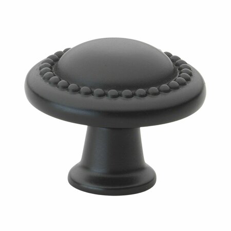 GLIDERITE HARDWARE 1-1/4 in. Matte Black Round Beaded Cabinet Knob, 25PK 5222-MB-25